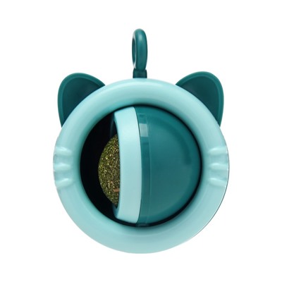 Игрушка для кошек с кошачьей мятой «Вращающийся кот», 6.9×5.5 см, голубой
