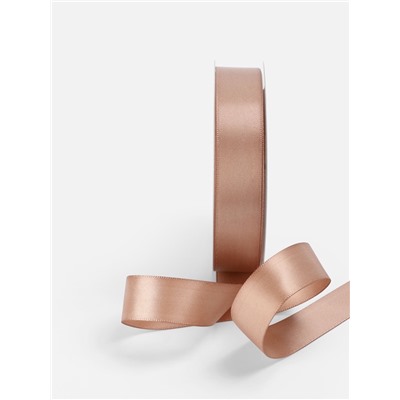 Лента атласная TEIRA, двухсторонняя, 20 мм, 25±1 м, бежевая №812