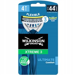 Станок для бритья одноразовый Schick (Wilkinson Sword) Xtreme-3 Ultimate Plus/Comfort (4шт.)