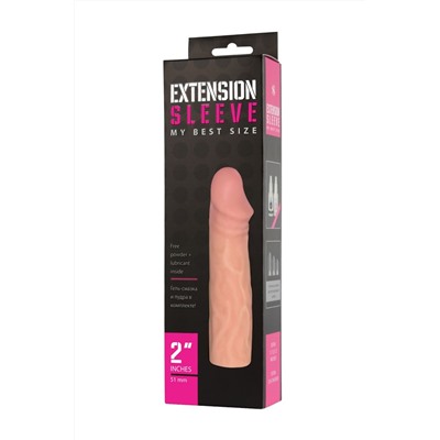 Телесная насадка-удлинитель Extension sleeve - 17 см.