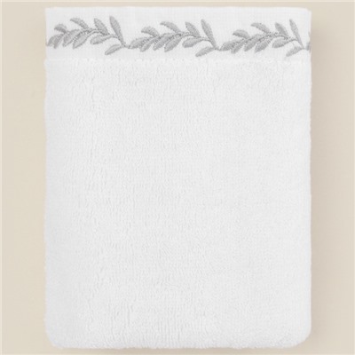 Полотенце махровое SL HOME: Floral «Блан де Блан» 30×60 см, хлопок 100%, белое