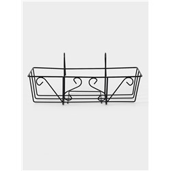 Подставка для цветов балконная Доляна «Ренессанс» 45.5×20×12 см, чёрная