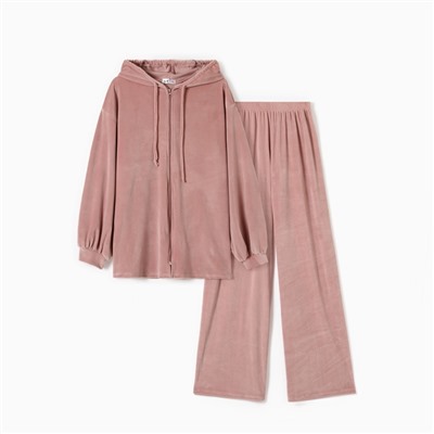 Костюм женский (толстовка, брюки) KAFTAN Plushy, размер 40-42, розовый