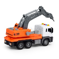 Машина "СтройМощь" 1:16 (свет, звук) в коробке (цвет оранжевый)