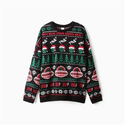 Джемпер вязаный новогодний мужской KAFTAN «НЛО», размер 56