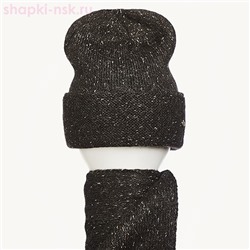 991286 Комплект женский (колпак+шарф) (56-58)