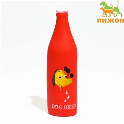 Игрушка для собак Dog BEER, 19×5.2 см, пищащая, винил, красная