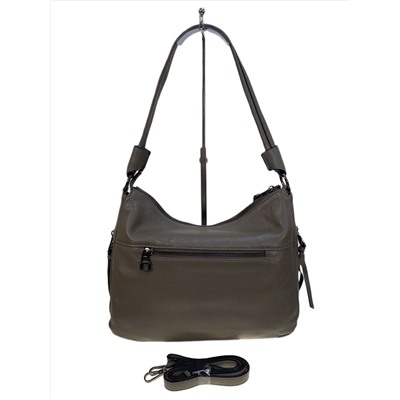 Женская сумка из натуральной кожи, цвет бежевый