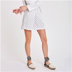 Шорты женские в сердца MINAKU: Enjoy, белые, размер 42