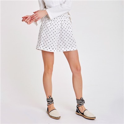 Шорты женские в сердца MINAKU: Enjoy, белые, размер 42