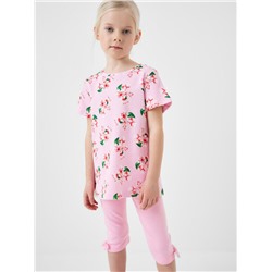 Комплект трикотажный для девочек: жакет, фуфайка (футболка), брюки (легинсы укороченные)