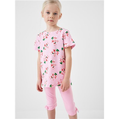 Комплект трикотажный для девочек: жакет, фуфайка (футболка), брюки (легинсы укороченные)