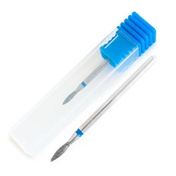 Nail Art Алмазная фреза №6, пуля, синий 14345