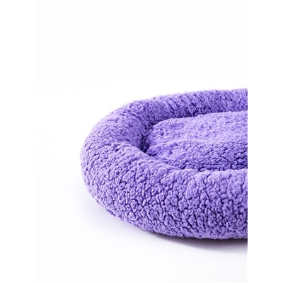 Лежанка для животных «Уют», мягкий мех, 45×35×11 см, фиолетовая