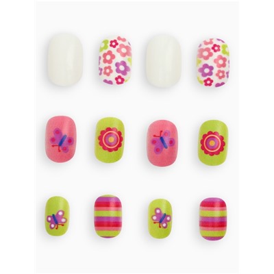Детские накладные ногти «Цветочная мечта», 12 шт.