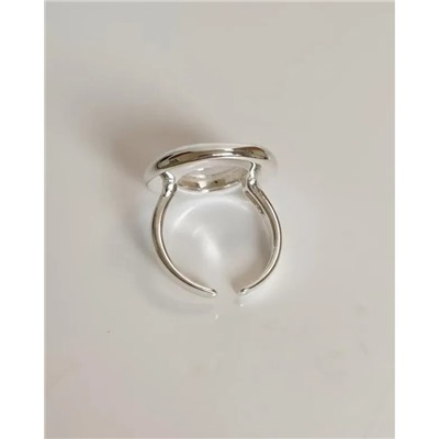 Кольцо с белым серебрением