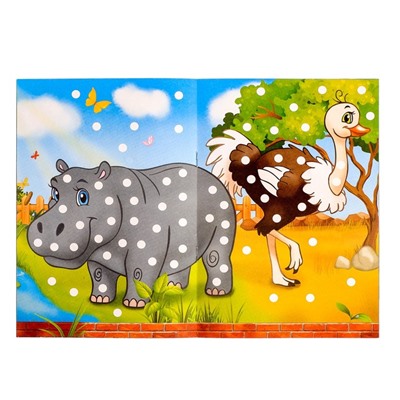 Раскраски для малышей пальчиковые, набор, 8 шт. по 16 стр.