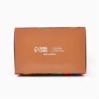 Коробка новогодняя складная с окном «Зайчик», 9×16.5×6 см