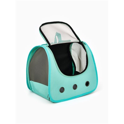 Рюкзак-переноска для животных, 35×30×26 см, голубой