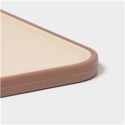 Доска разделочная с точильным камнем Доляна, 29.7×22.3×0.8 см, пластик, бежевая