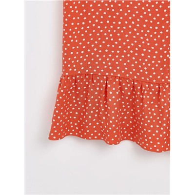 Блузы CONTE LBL 1196 Блузка в горошек с воланом