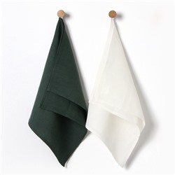 Набор полотенец кухонный «Этель» Home collection, 40×70-2 шт., МИКС, 100% лён