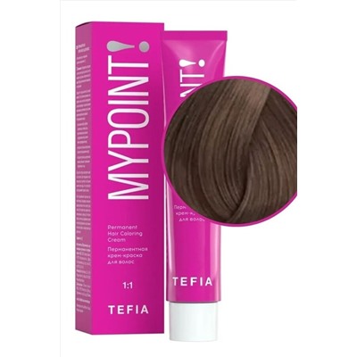 TEFIA Mypoint 7.81 Перманентная крем-краска для волос / Блондин коричнево-пепельный, 60 мл KRISTALLER, 1112347