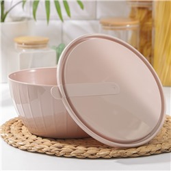 Салатник с крышкой Giaretti Fiesta, 2.8 л, пластик, МИКС