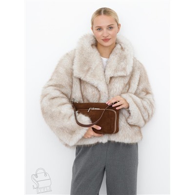 Сумка женская кожаная 8200PEF cocoa Polina&Eiterou в Новосибирске