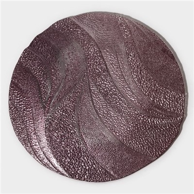 Тарелка подстановочная «Драхна», d=33 см, стекло, бордовая