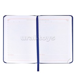 Ежедневник А6, 128л. недатир. "EVERYDAY CHRONICLES - BLUE" кожзам (синий)