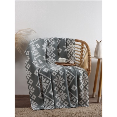 Плед флисовый новогодний «Экономь и Я. Зимние узоры», 150×130 см