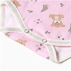Боди Bloom Baby «Мишки» с коротким рукавом, рост 80 см, розовый