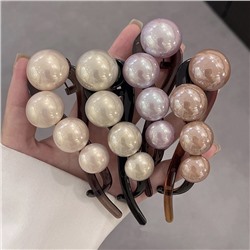 (ЕСТЬ НЕБОЛЬШИЕ ПОТЕРТОСТИ И ЦАРАПИНКИ) Заколка для волос с жемчужными шариками