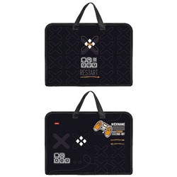 Папка для тетрадей пластиковая А4 на молнии с ручками 340х245х35 мм "404: Домашка не найдена" (094452) 07096 Хатбер