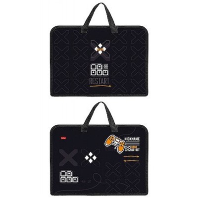 Папка для тетрадей пластиковая А4 на молнии с ручками 340х245х35 мм "404: Домашка не найдена" (094452) 07096 Хатбер