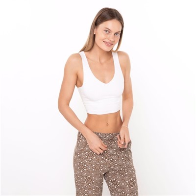 Брюки женские, цвет бежевый, размер 48