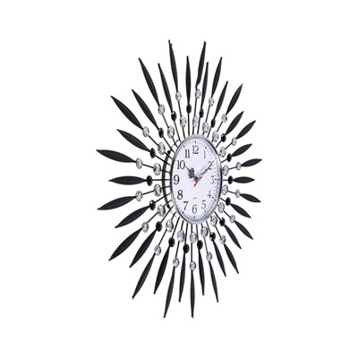 УЦЕНКА Часы настенные «Лучи-Перья», серия: Ажур, плавный ход, d=50 см, циферблат 14.5 см