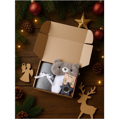 Новогодний подарочный набор Merry Christmas, плед и аксессуары