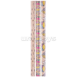 Упаковочная бумага крафт 70х100см "Гламурный рок" 70г/м2, ассорти 5 дизайнов