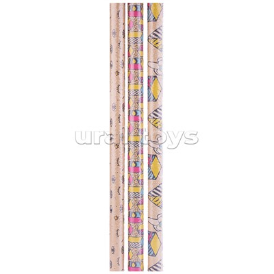 Упаковочная бумага крафт 70х100см "Гламурный рок" 70г/м2, ассорти 5 дизайнов