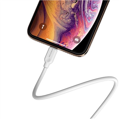 Кабель USB - Apple lightning Borofone BX14 12W 100см 2,4A  (white)