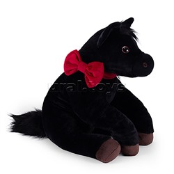 Мягкая игрушка "Лошадка Марго" черный, 81 см.