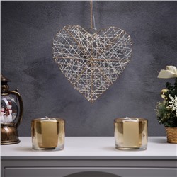 Светодиодная фигура «Сердце» 29×25×6 см, 20 LED, батарейки AAx2 (не в комплекте), свечение теплое белое