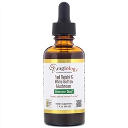 California Gold Nutrition, Fungiology, трутовик лакированный и шампиньон двуспоровый, Immune Duo, 2 жидких унции (60 мл)
