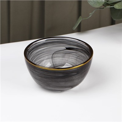 Салатник «Дымка», 400 мл, 12.5×6.5 см, стекло, серый