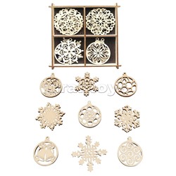 Набор для раскрашивания "Шары и снежинки" (ёлочные игрушки) 20 дет.