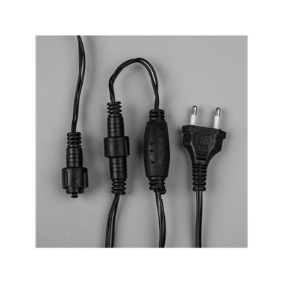 Гирлянда «Бахрома» 3×0.6 м, IP44, УМС, тёмная нить, 160 SMD-LED, свечение мульти, 220 В