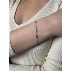 Браслет из серебра родированный - LOVE 925 пробы 15-1056р