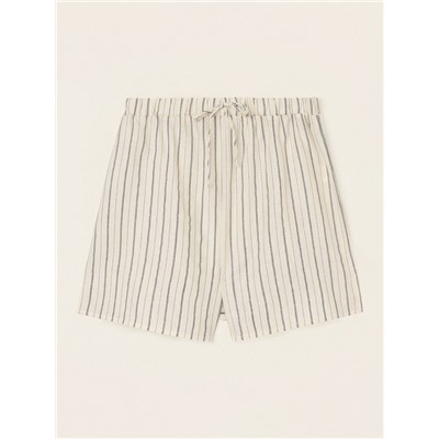 Шорты домашние женские SL HOME Linen, белые, размер 40-42